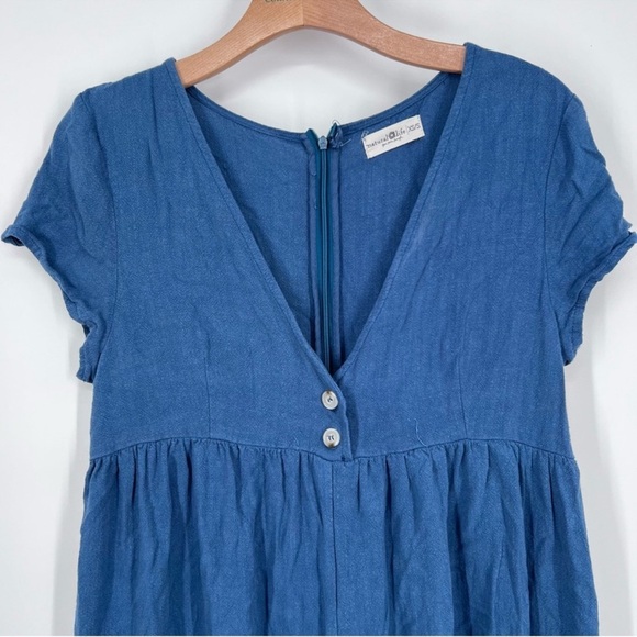 Natural Life Avery Linen Blend Jumpsuit Wide Leg Indigo Excellent Size XS - Picture 4 of 8